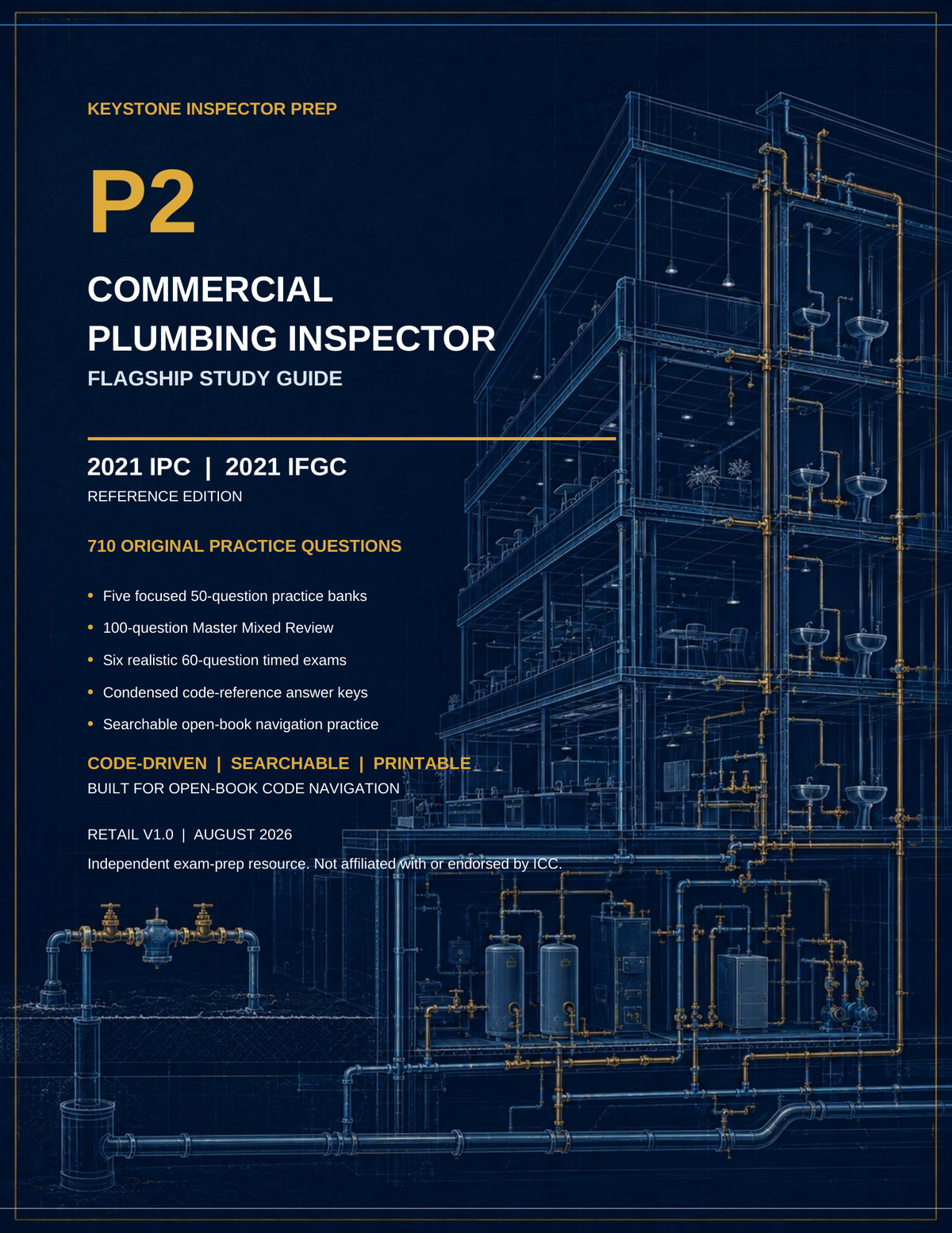 P2 Commercial Plumbing Inspector Study Guide — 2021 IPC & IFGC