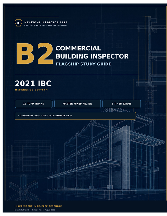 B2 Commercial Building Inspector Study Guide — 2021 IBC