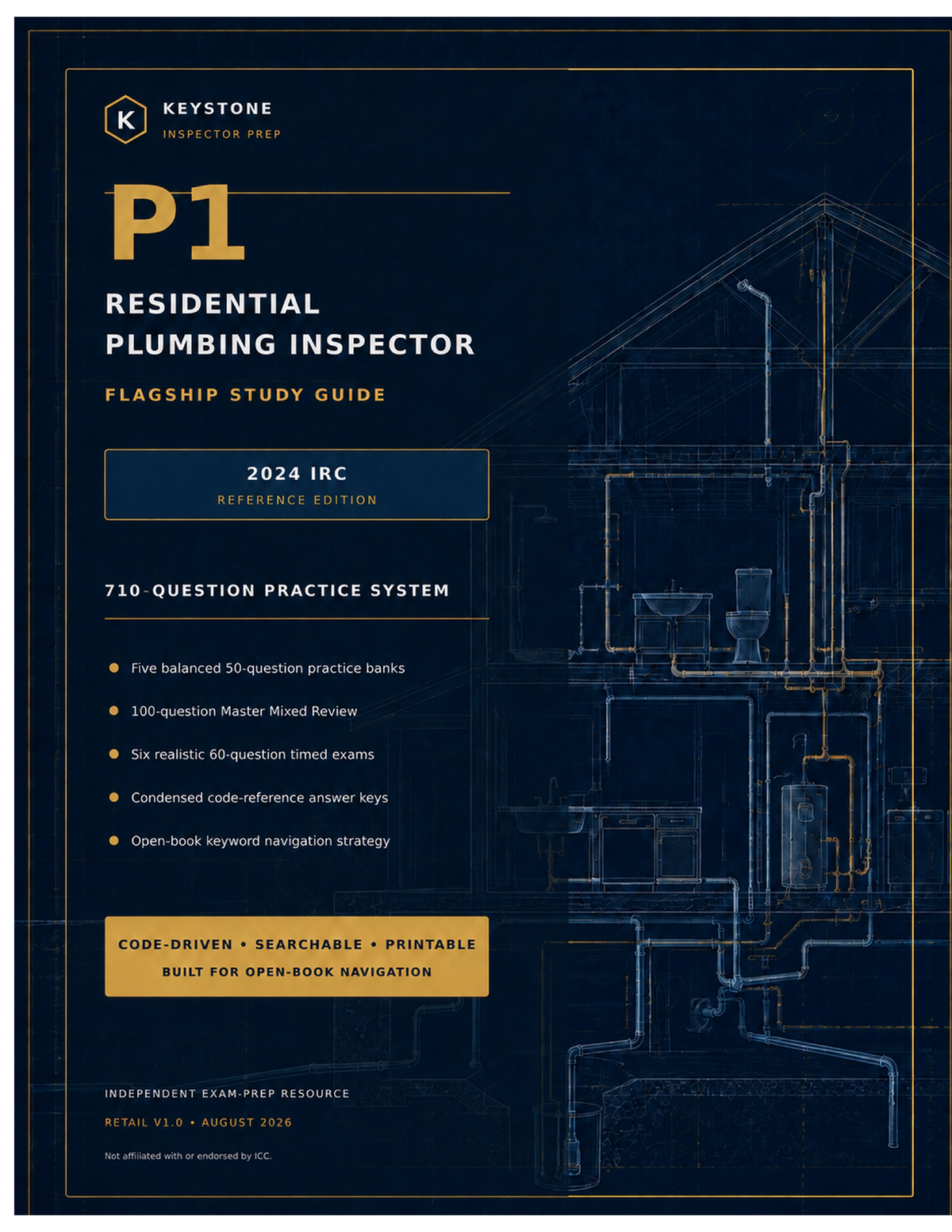 P1 Residential Plumbing Inspector Study Guide — 2024 IRC